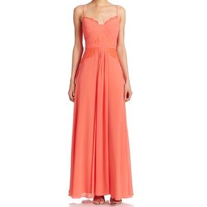 Coral BCBG Max Azria “Antonia” gown